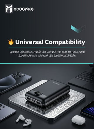 20000mAh Super Small Multi Purpose Power Bank fast charging. Compact 45W portable charger features multiple ports & supports PD & QC fast charging. powerbank includes an LED digital display to show the charge level. portable battery suitables for use on airplanes & trains. power bank 20000 compatibles with all iPhones and Android phones. in black from Moogmax. - view 5